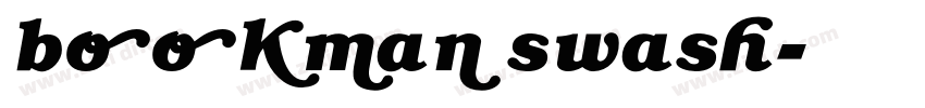 bookman swash字体转换